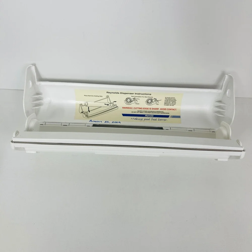 Reynolds Wrap & Foil Dispenser White Plastic Countertop Wall Mount Good